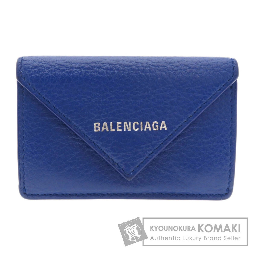 Balenciaga Paper Wallet Tri fold Bi fold Wallet Calfskin